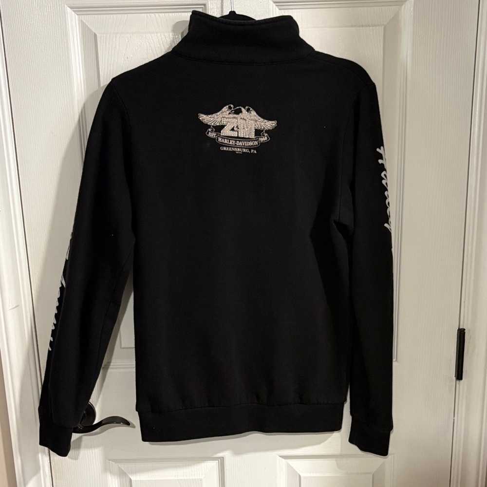 Harley-Davidson Black Womans Zip up - Picture 4 of 7